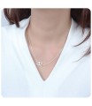 Letter H Silver Necklace SPE-5522